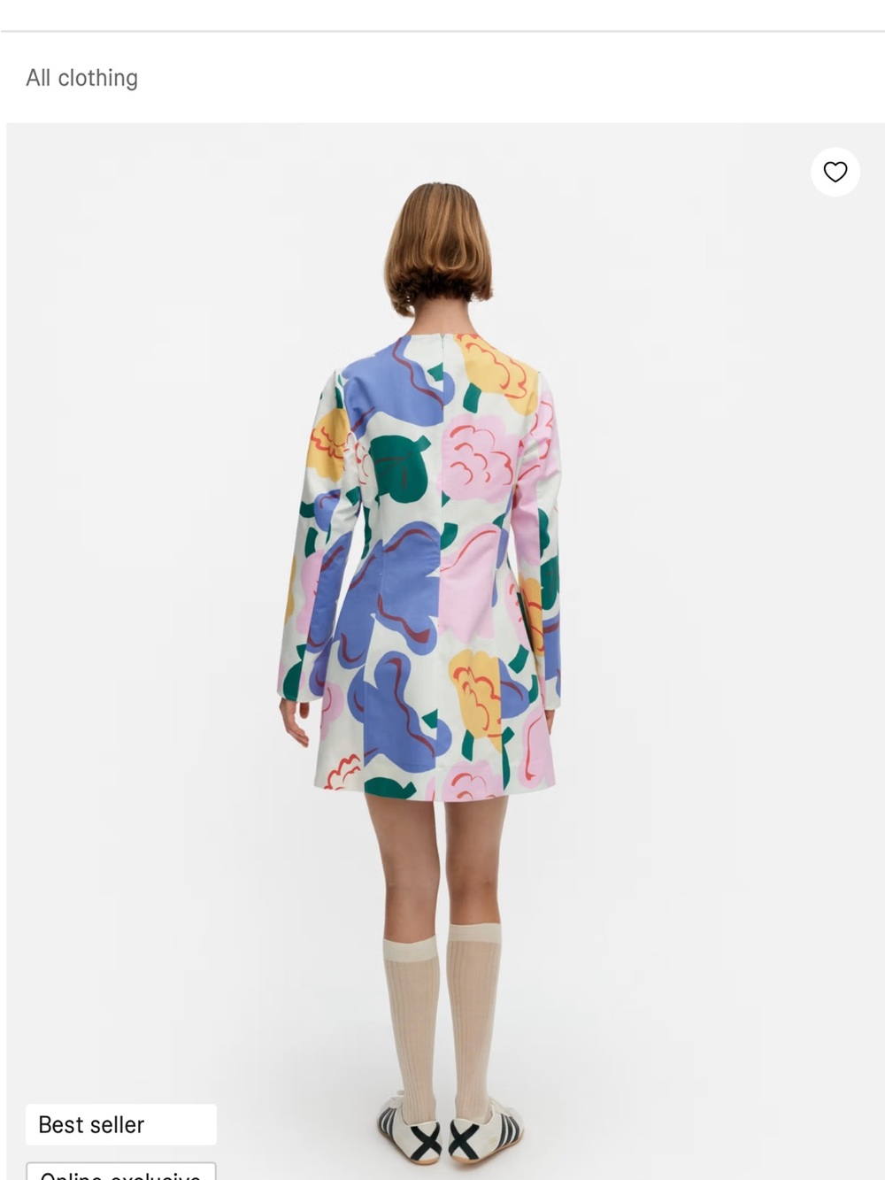 Marimekko Iloinen Kukasta Kukkaan Dress Sz US 6/36 - Picture 6 of 14